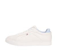 Tommy Hilfiger Sneaker con Suela Vulcanizada Mujer Sneaker Sporty Low Top, Multicolor (Ecru/Breezy Blue), 36
