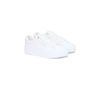 TOMMY HILFIGER Zapatillas con plataforma de piel TUMBLED. Color Blanco
