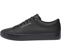 Tommy Hilfiger Zapatillas Core Low Top de Piel Vulcanizada para Hombre, Negro Triple Negro, 40 EU