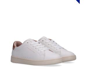 Tommy Hilfiger Zapatillas de Cordones para niña, Jack, Off White/Oro Rosado, 36