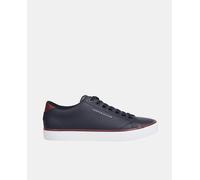 Tommy Hilfiger Zapatillas de hombre tipo casco bajas en piel con logotipo lateral. Azul marino 40