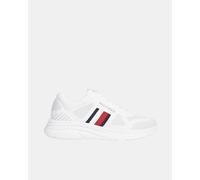 Tommy Hilfiger Zapatillas de hombre tipo running bajas en lona. Blanco 41