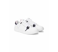 TOMMY HILFIGER Zapatillas de piel Core. Color blanco/azul oscuro