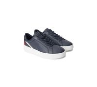 TOMMY HILFIGER Zapatillas de piel COURT. Color Azul Marino