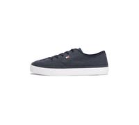 Tommy Hilfiger Sneaker con Suela Vulcanizada Mujer Washed Canvas Low Top, Azul (Space Blue), 42