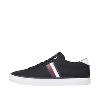 Tommy Hilfiger Zapatillas para Hombre Sneaker con Suela Vulcanizada, Negro (Black), 40 EU