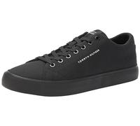 Tommy Hilfiger Zapatillas para Hombre Sneaker con Suela Vulcanizada, Negro (Black), 40 EU