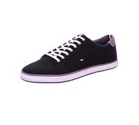 Tommy Hilfiger Zapatillas para Hombre Sneaker con Suela Vulcanizada, Negro (Black), 41