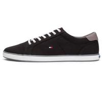 Tommy Hilfiger Zapatillas para Hombre Sneaker con Suela Vulcanizada, Negro (Black), 43