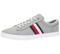 Tommy Hilfiger Zapatillas Sneaker Vulcanizadas Hombre Iconic Stripes Calzado, Gris (Antique Silver), 40 EU