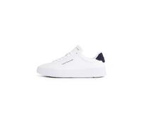 Tommy Hilfiger Court Sneaker Mujer Detail Essential de Piel, Blanco (White/Desert Sky), 45