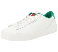 Tommy Hilfiger Zapatillas Tjw Cupsole ESS En0en02508 para Mujer, Blanco Marfil Cape Green, 37 EU