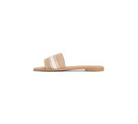 Tommy Hilfiger Flat Mule Webbing Fw0fw09217, Sandalias Planas Mujer, Khaki (Safari Canvas), 40 EU