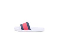 Tommy Hilfiger Core Hilfiger Flag FM0FM05798 - Sandalias de piscina para hombre, color blanco (blanco), talla 8