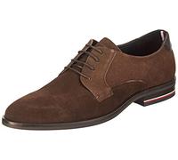 Tommy Hilfiger Zapatos de Traje para Hombre Signature Hilfiger Suede Shoe de Ante, Marrón(Cocoa), 40 Eu