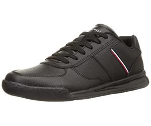 Tommy Hilfiger Zapatos Deportivos Ligeros de Cuero con Detalle de Copa Fm0fm04280 Cupsole para Hombre, Black, 40 EU