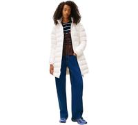 Tommy Jeans Abrigo de plumas Mujer Essential Hooded Down Coat con piel sintética, Blanco (Ecru), XS