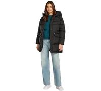 Tommy Jeans Abrigo de Plumas Mujer Midi Puffer con Capucha, Negro (Black), XL