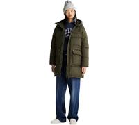 Tommy Jeans Abrigo de Plumas Mujer Midi Puffer con Capucha, Verde (Fatigue Green), XXS