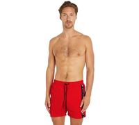 Tommy Jeans Bañador Hombre Medium Drawstring Pernera media, Rojo, S