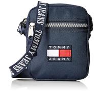 Tommy Jeans Bolso reportero de tela técnica reciclada para hombre adulto, talla única, azul, 14 x 5 x 18 cm, turquesa, One Size