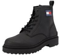 Tommy Jeans Botas bajas Hombre Leather Lace Up con cordones, Negro (Black), 46 EU