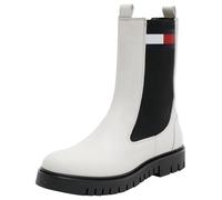 Tommy Jeans Botines Chelsea Mujer de Piel, Blanco (Ecru), 37 EU