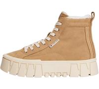 Tommy Jeans Botines de caña Baja Mujer Flatform de Ante, Beige (Bronze Twist), 40