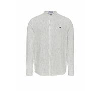Tommy Jeans TJM Linen Mix BND STP SHRT EXT DM0DM20893 Camisa L/S, White (Ecru Stripes), L para Hombre
