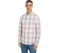 Tommy Jeans Camisa Casual para Hombre, Multicolor (Ancient White Check), XL