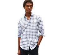 Tommy Jeans Camisa Hombre Heritage Oxford Easy Check Regular Fit, Multicolor (Breezy Blue/Check), XL