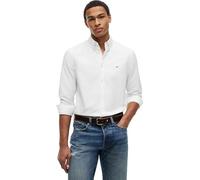 Tommy Jeans Camisa Hombre Oxford Regular Fit, Blanco (Ecru), S