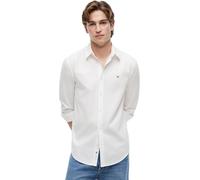 Tommy Jeans Camisa Hombre Poplin de algodón, Blanco (Ecru), M
