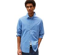 Tommy Jeans Camisa Hombre Poplin Regular Fit, Azul (Copenhagen Blue Medium Check), S