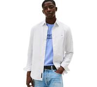 Tommy Jeans TJM Camisa Oxford de Rayas Delgadas EXT DM0DM20668 L/S, Color Azul (Iris nórdico/Rayas), L, Azul (Nordic Iris/Stripes), L