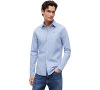 Tommy Jeans Camisa Hombre TJM Original de manga larga, Azul (Lavender Lustre), XXS