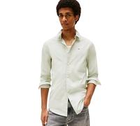 Tommy Jeans Camisa Hombre TJM Original de Manga Larga, Verde (Misty Sage), XS
