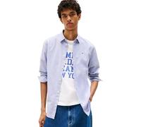 Tommy Jeans Camisa Hombre TJM Slim Manga Larga, Azul (Soft Sapphire), S