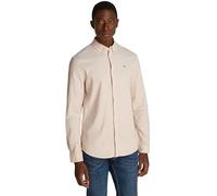 Tommy Jeans Camisa Hombre Tjm Slim Manga Larga, Beige (Gentle Gold), XL
