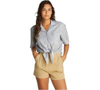 Tommy Jeans Camisa Mujer Linen Cropped, Multicolor (Colorado Blue/Stripe), M