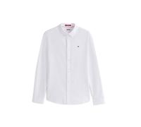Tommy Jeans Tjm Slim Stretch Oxford Shirt Dm0dm09594 Camisa de manga larga, Blanco (White), L Hombre