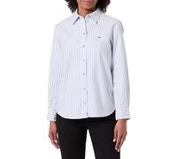 Tommy Jeans Camisa Oxford TJW REG DW0DW19890 L/S para Mujer, Color Azul (bígaro Oscuro/Rayas), Talla S, Azul (Periwinkle Dusk/Stripe), S