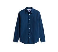 Tommy Jeans TJM Reg Poplin Shirt Dm0dm22026 Camisa L/S, Blue (Dark Night Navy), L para Hombre