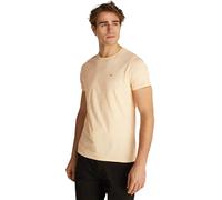 Tommy Jeans Camiseta de Manga Corta Hombre Jersey tee Slim Fit, Amarillo (Custard Cream), XXS