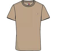 Tommy Jeans Camiseta de Manga Corta Hombre Jersey tee Slim Fit, Beige (Relic Tan), XS