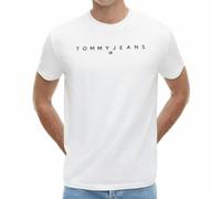 Tommy Jeans Camiseta de Manga Corta Hombre Linear Logo de algodón