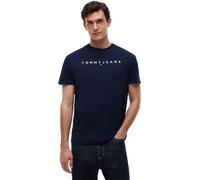 Tommy Jeans Camiseta de Manga Corta Hombre Linear Logo de algodón
