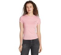 Tommy Jeans Camiseta de Manga Corta Mujer Slim Fit Linear con Cuello Redondo, Rosa (Ballet Pink), XS