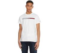Tommy Jeans Camiseta de Manga Corta para Hombre Essential Flag Tee Cuello Redondo, Blanco (White), S