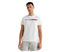 Tommy Jeans Camiseta de Manga Corta para Hombre Essential Flag Tee Cuello Redondo, Blanco (White), S